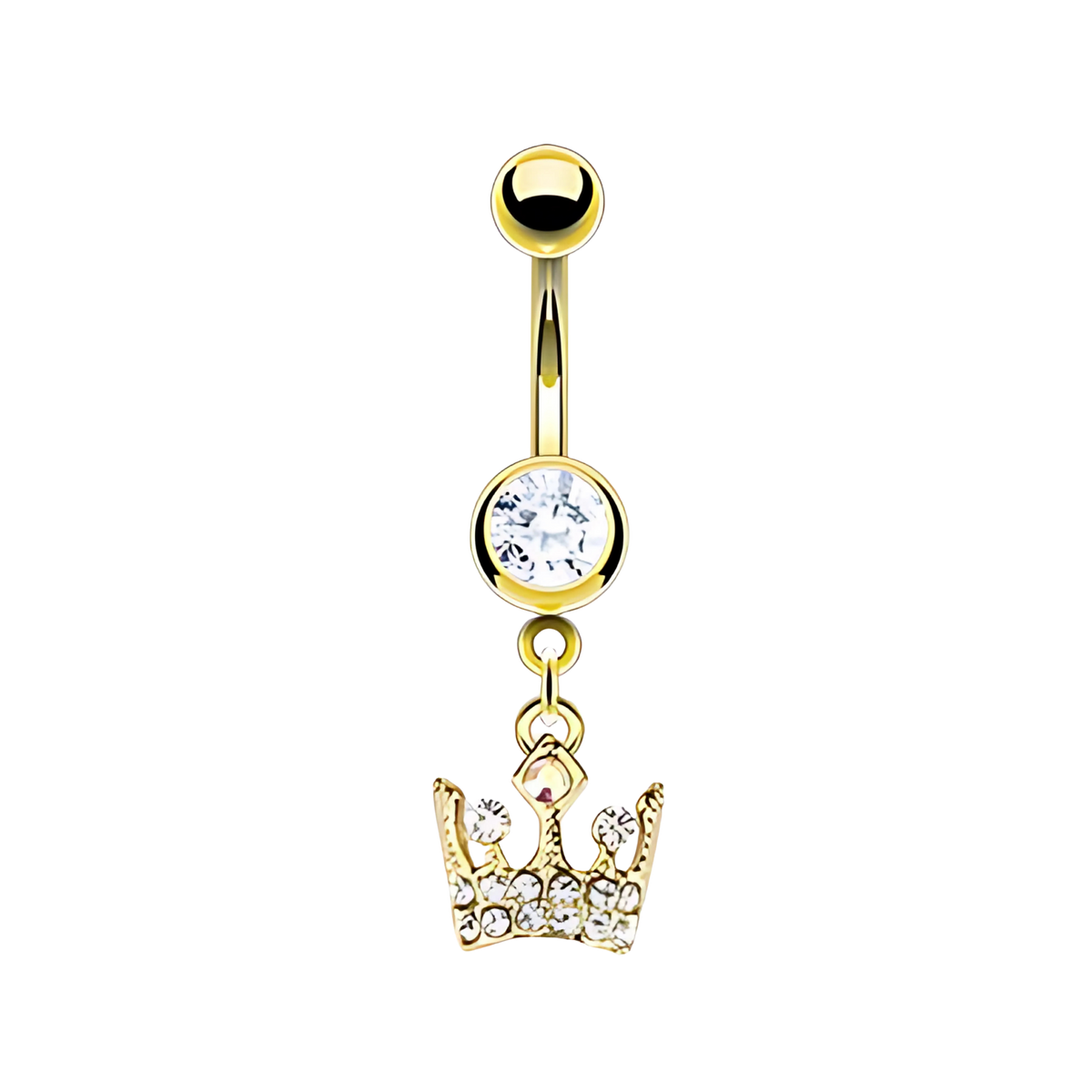 Royal, piercing de ombligo en forma de corona