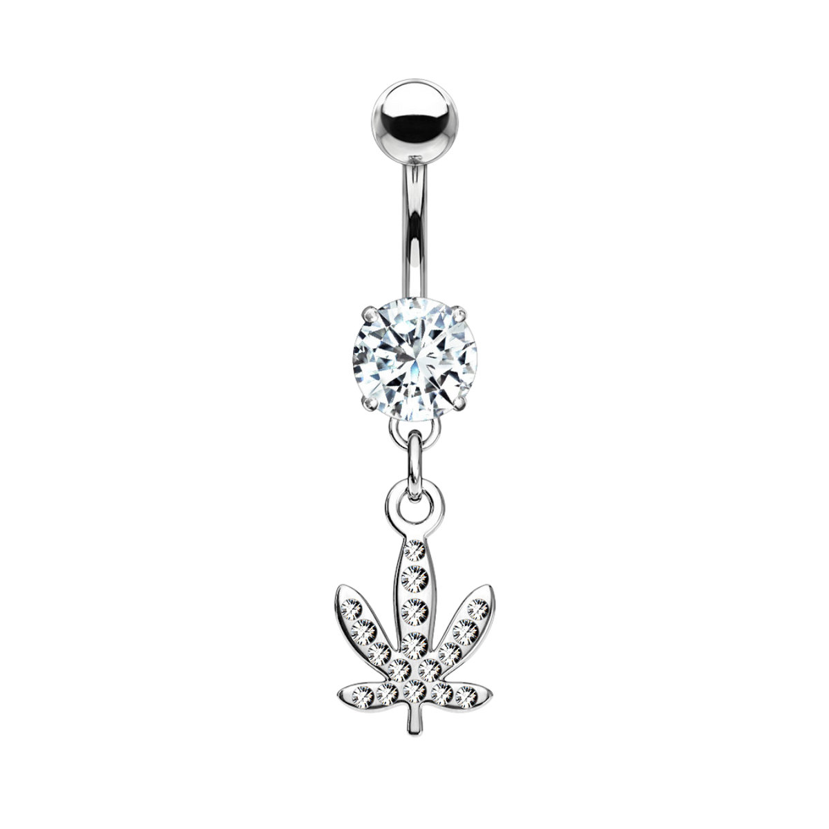 Botanical, piercing de ombligo en forma de hoja (vista 3)