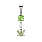 Botanical, piercing de ombligo en forma de hoja (vista 2)