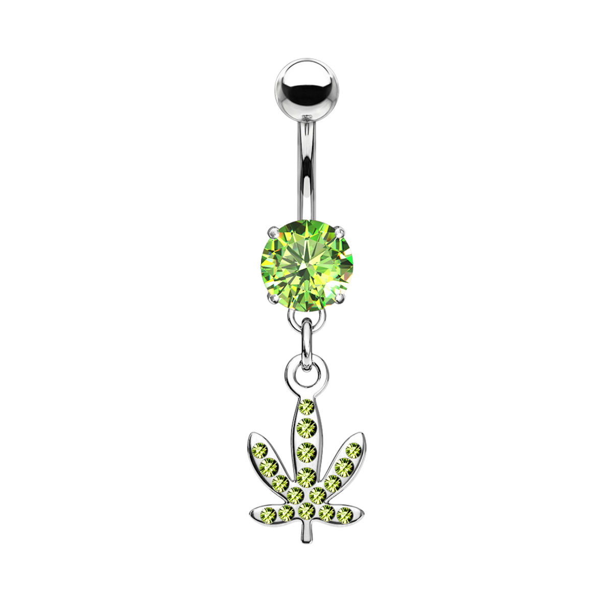 Botanical, piercing de ombligo en forma de hoja (vista 2)