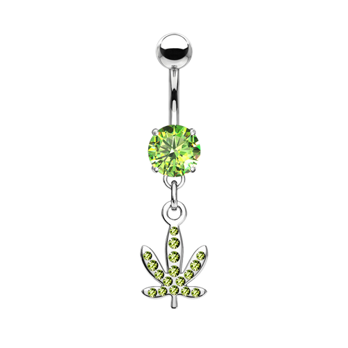 Botanical, piercing de ombligo en forma de hoja (vista 2)