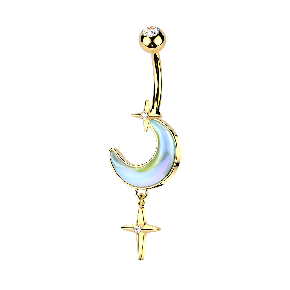 Moonlight, piercing de ombligo en forma de luna