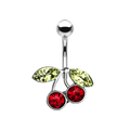 Bing, piercing de ombligo en forma de cereza