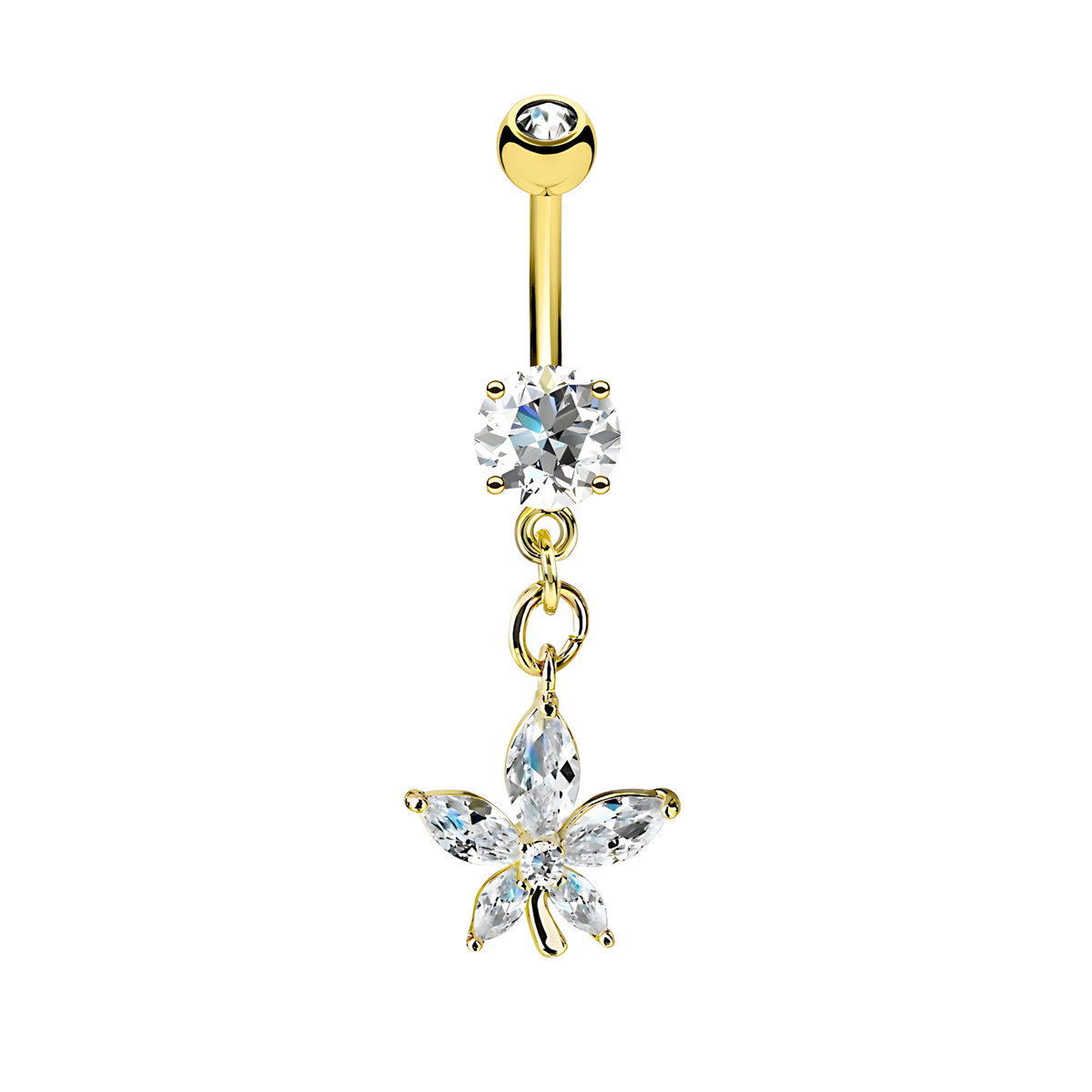 Amelie, piercing de ombligo en forma de flor