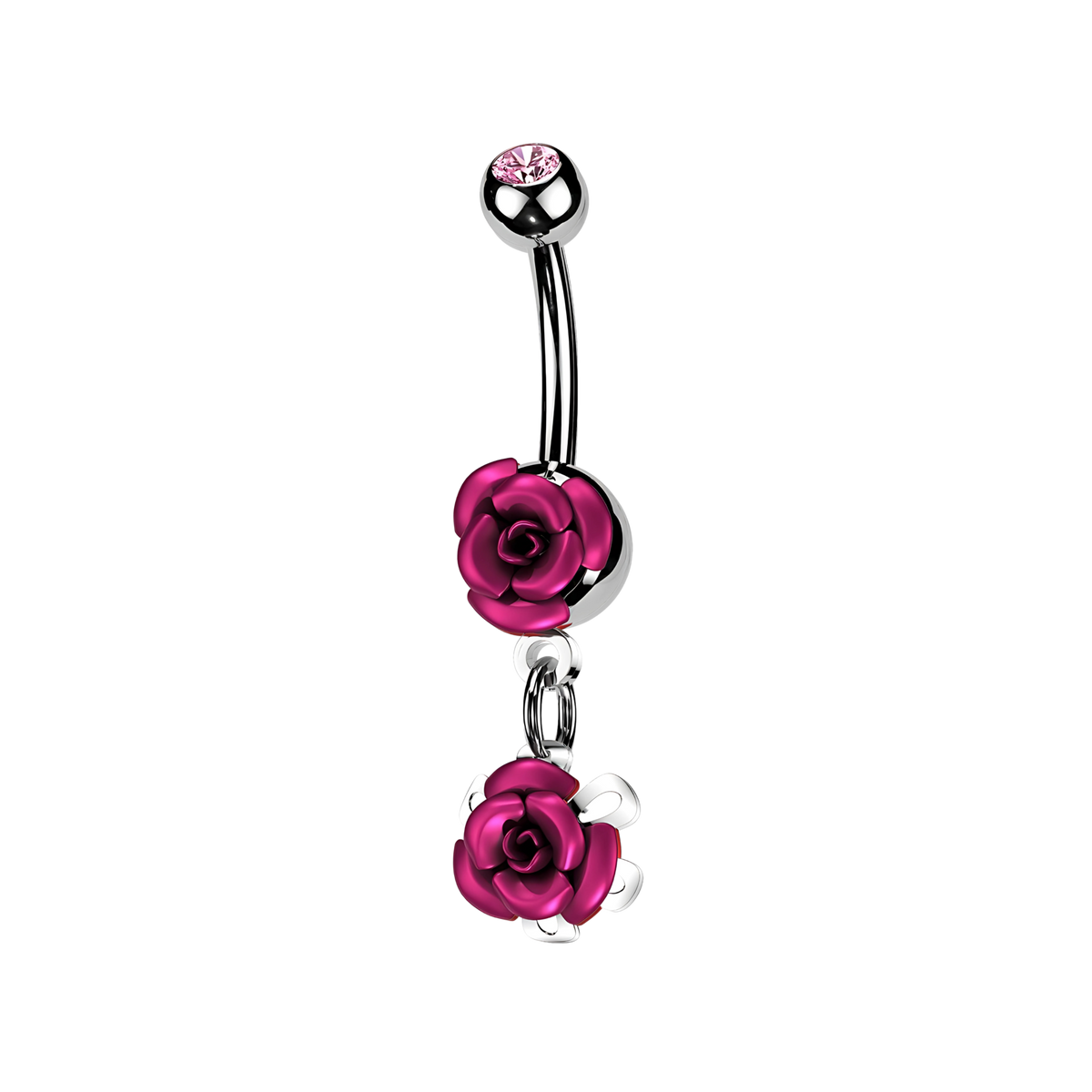 Angelina, piercing de ombligo en forma de rosa
