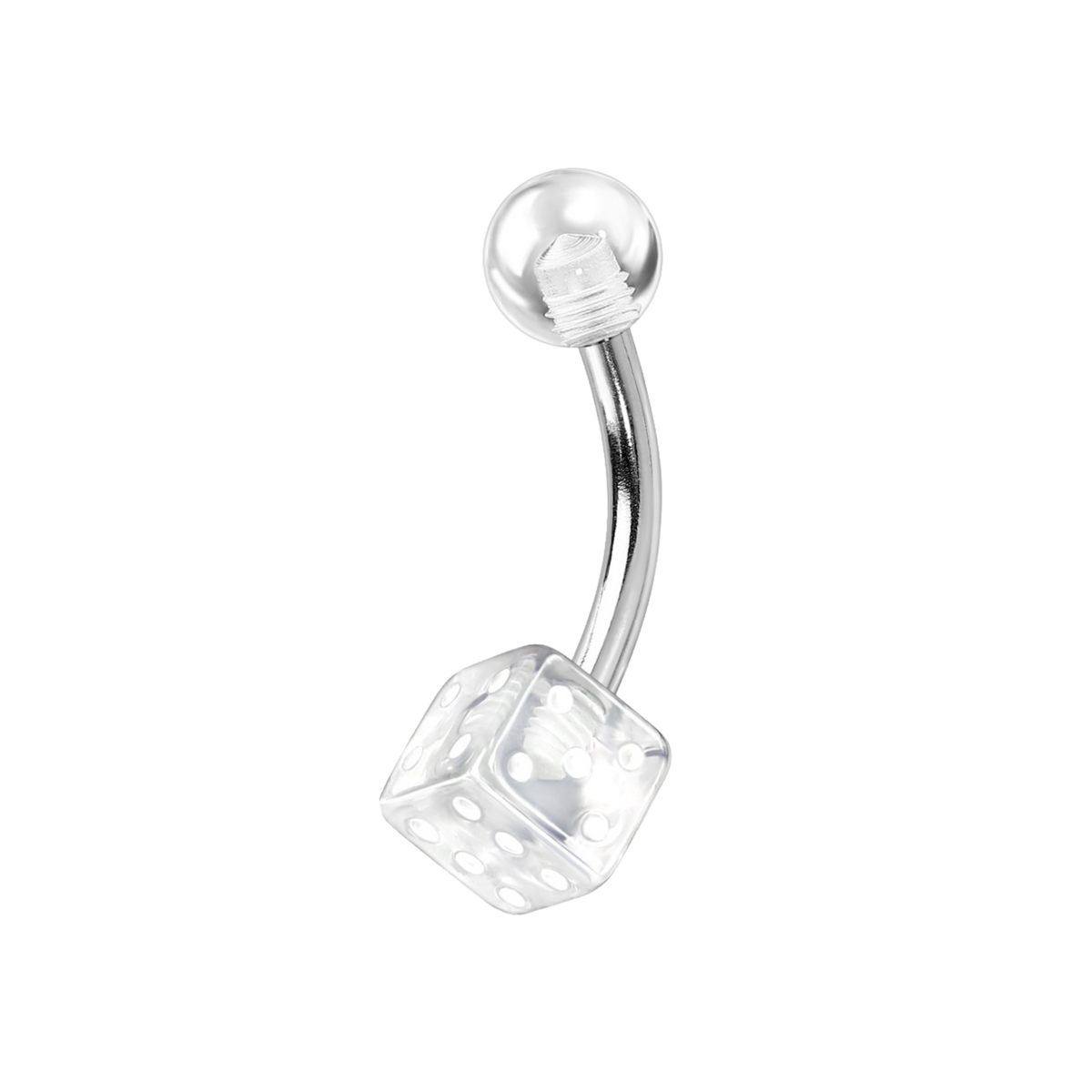 Dice, banana para piercing en forma de dado (vista 3)