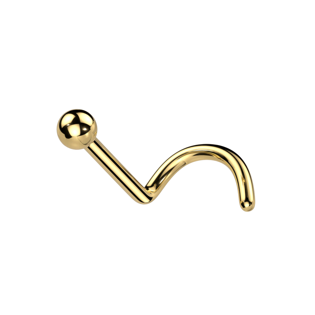 Basic Nostril Screw, piercing de nariz, en dorado