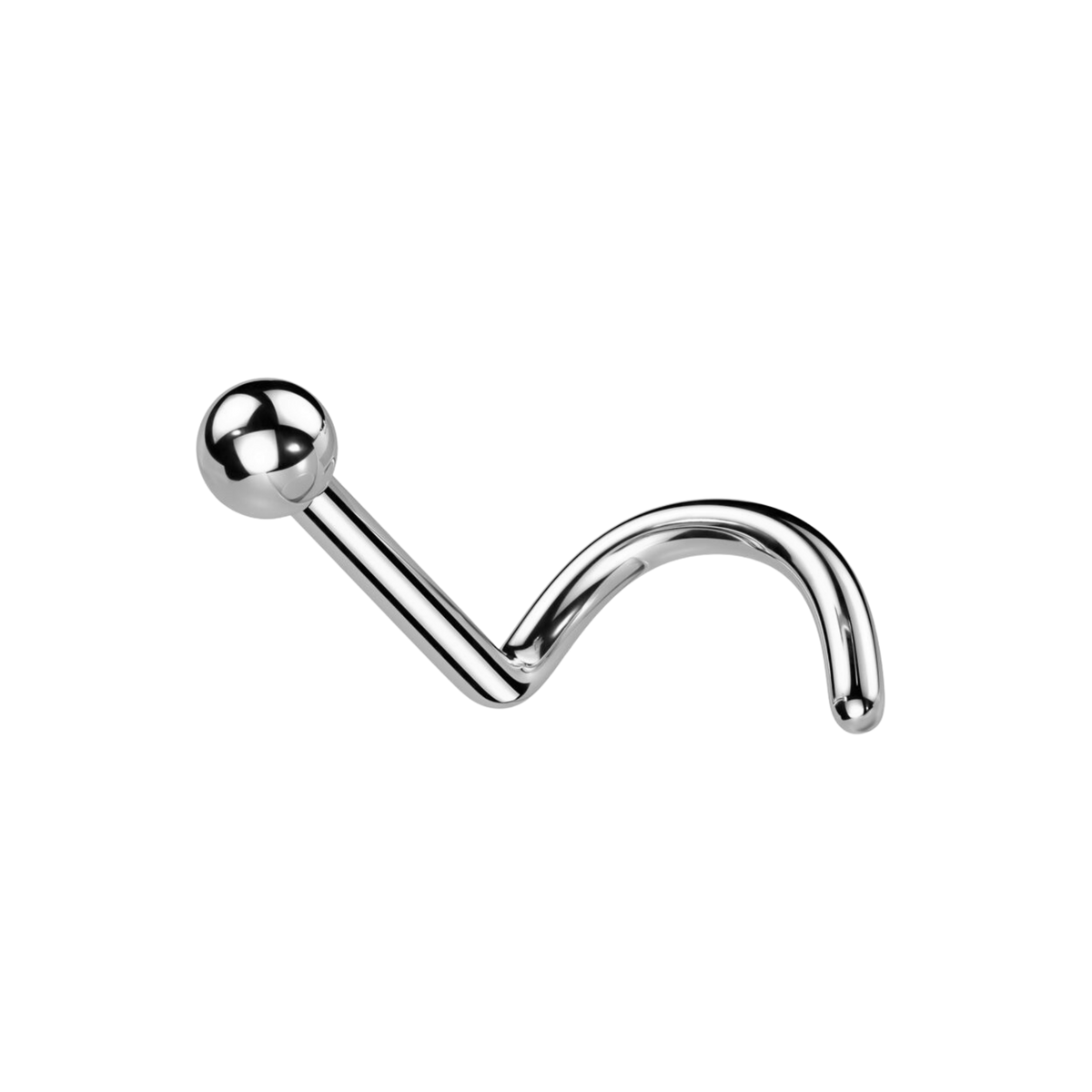 Basic Nostril Screw, piercing de nariz, en plateado