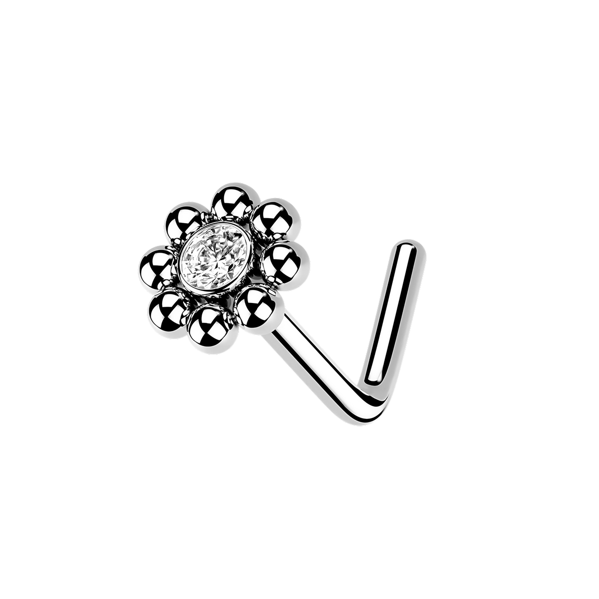 Sunset Top, piercing de nariz, en plateado
