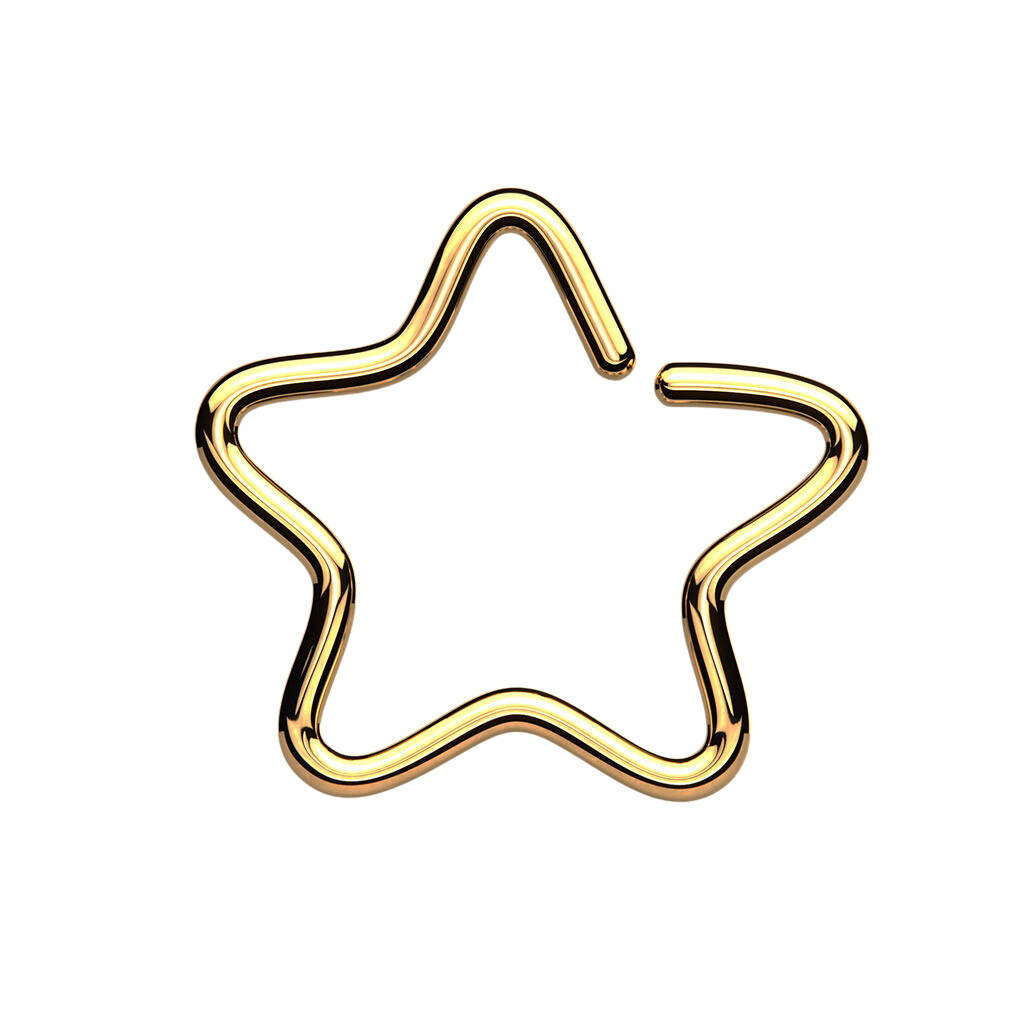 Ursa, aro para piercing, en dorado