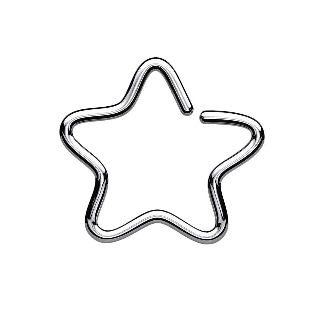 Ursa, aro para piercing, en plateado