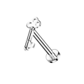 Secret, piercing labret en forma de llave (vista 2)