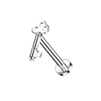 Secret, piercing labret en forma de llave (vista 2)