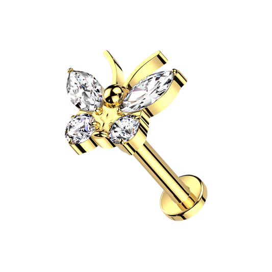 SHINY BUTTERFLY STUD