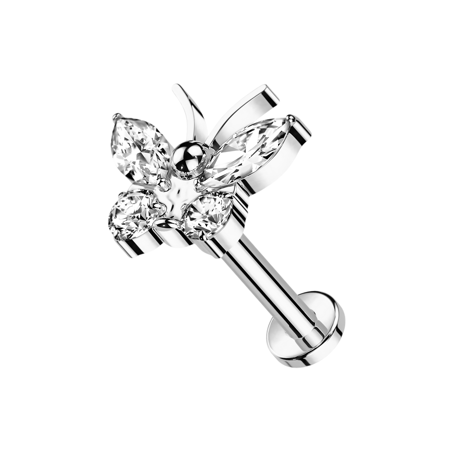 SHINY BUTTERFLY STUD