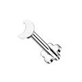 Moon Stud, piercing labret en forma de luna (vista 2)