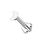 Moon Stud, piercing labret en forma de luna (vista 2)
