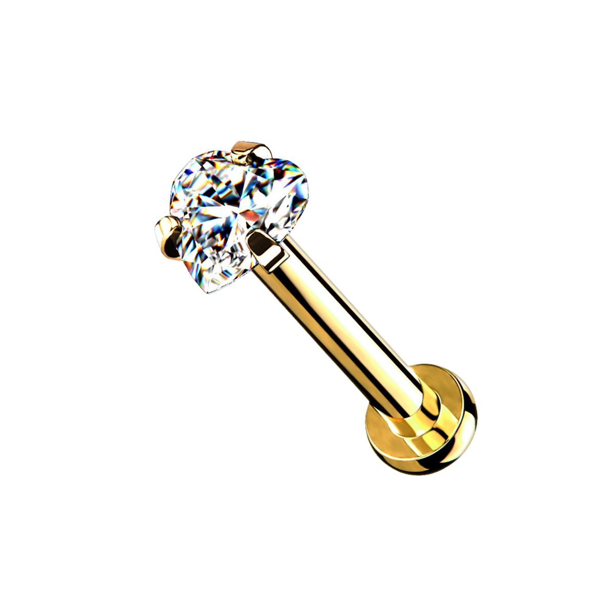 Roma Stud, piercing labret en forma de corazón